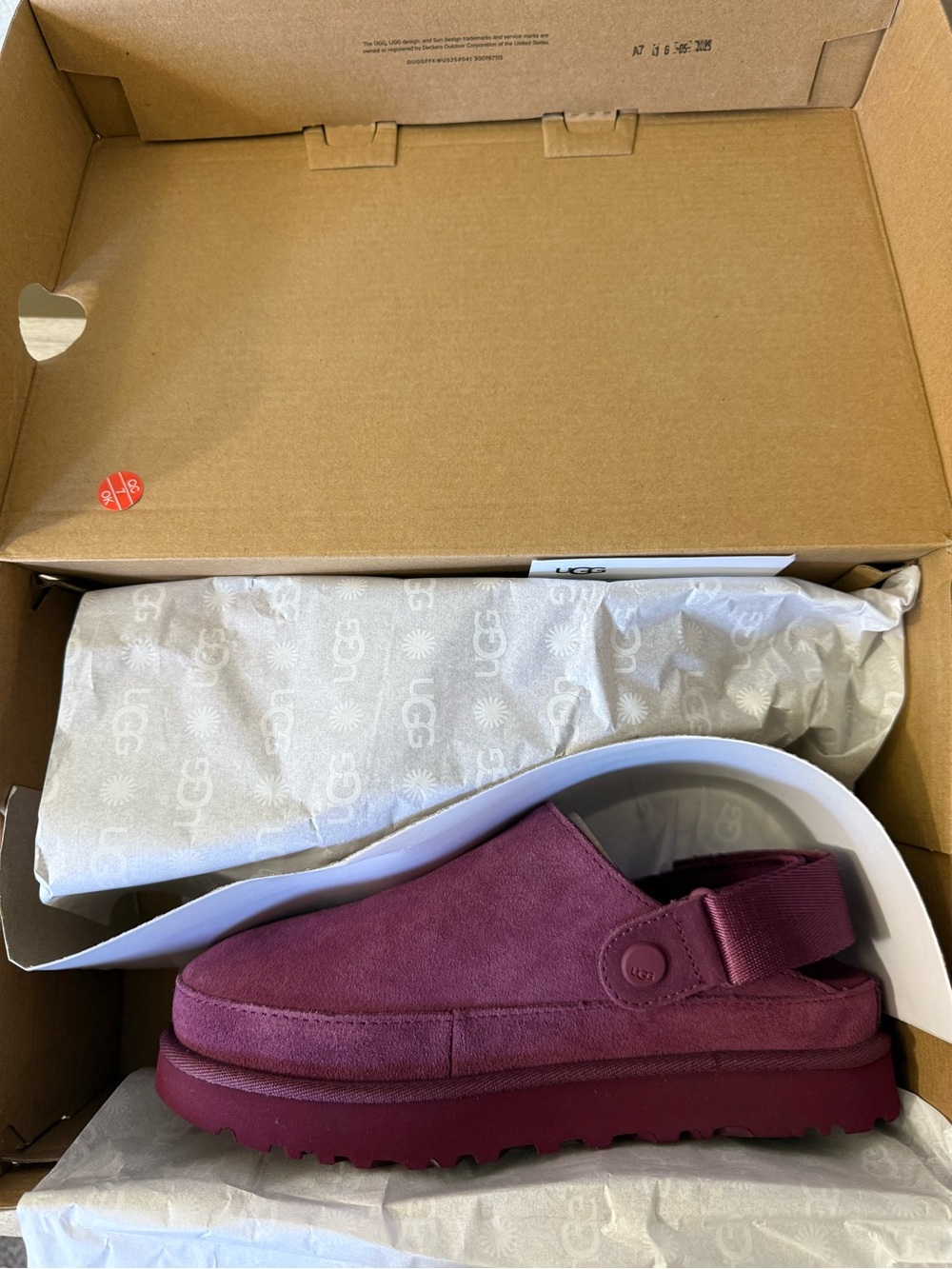 UGG Women’s Suede Slingback Clog — Berry Plum